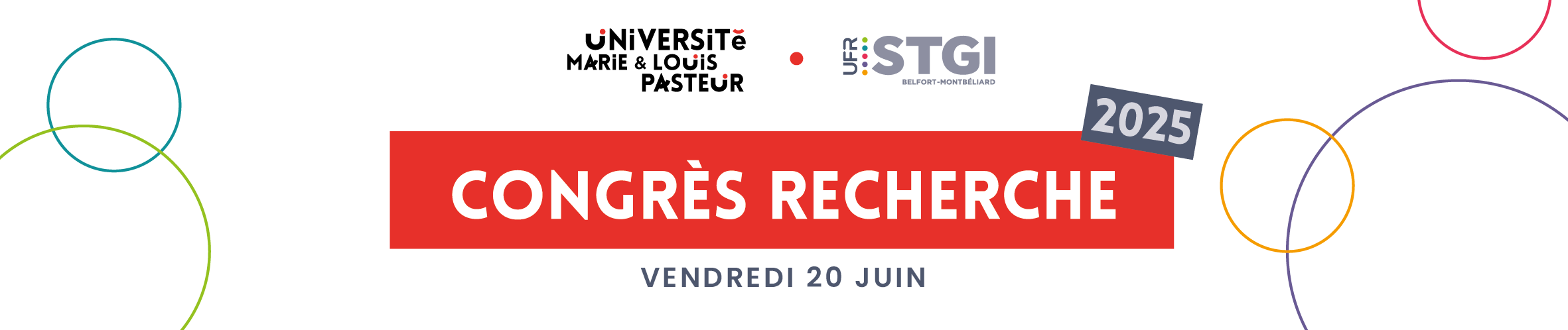 2025-CongresRecherche-bandeau-01 Congrès Recherche 2025 - Vendredi 20 juin - UFR STGI